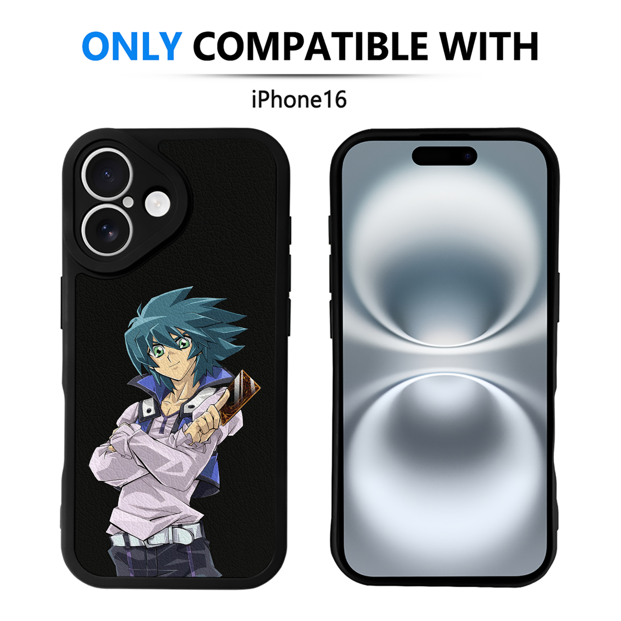 遊☆戯☆王 Yu-Gi-Oh! 【iPhone 16シリーズ対応】シリコンスマホケース（レザー調） 材質：シリコン